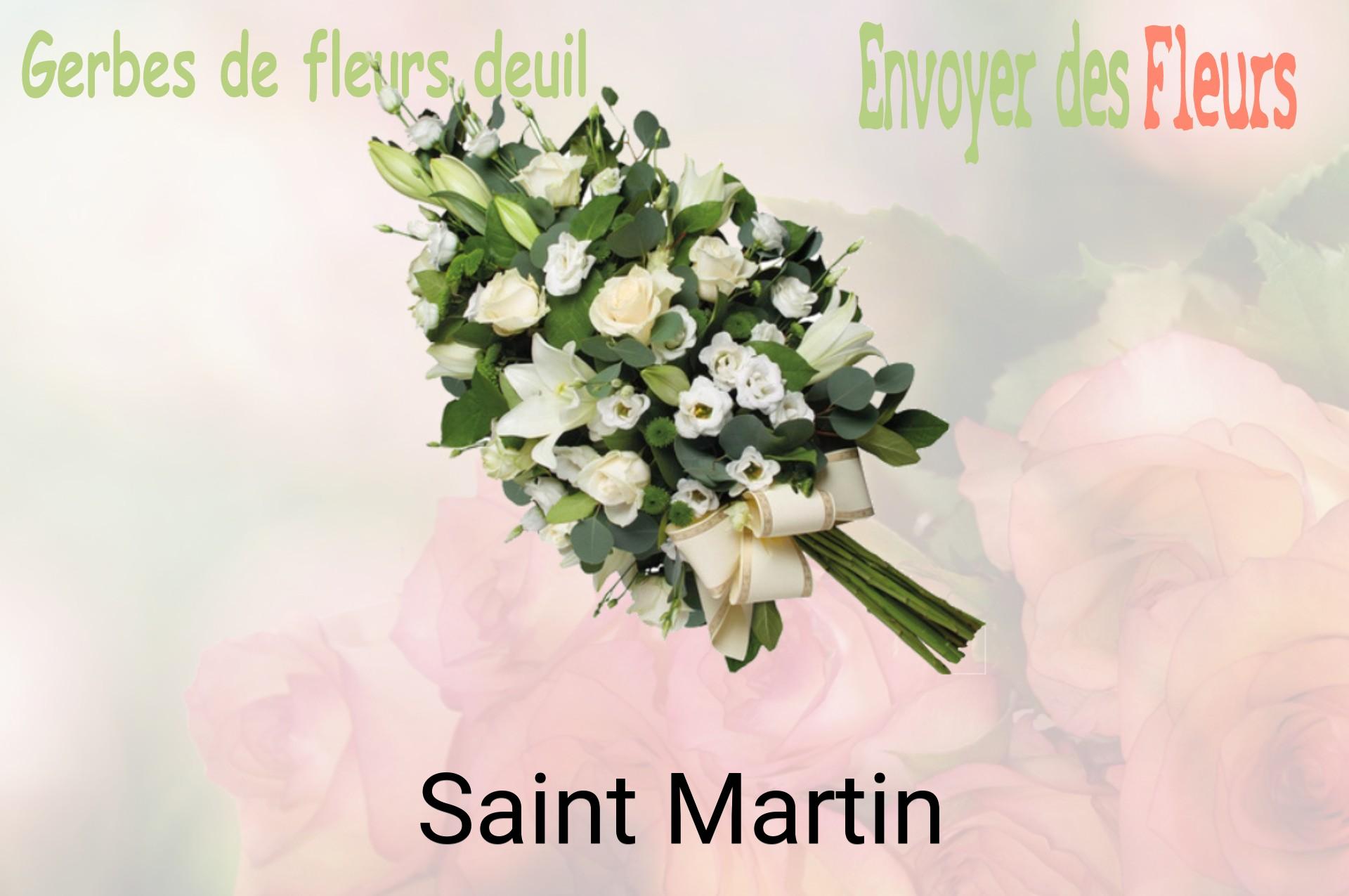 Gerbe de fleurs de deuil livrée à Saint-Martin
